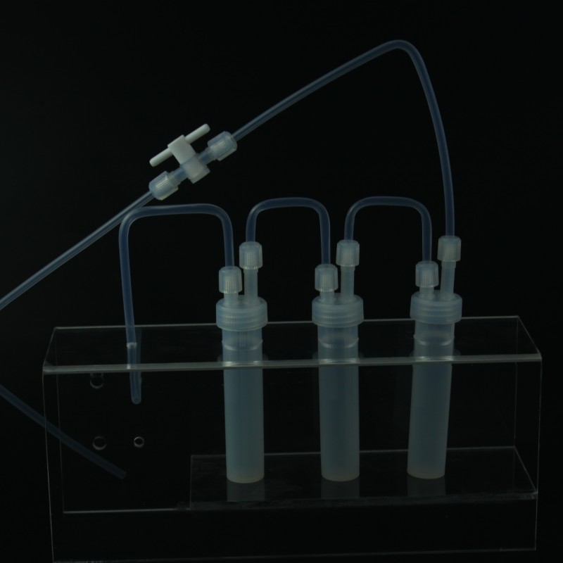 硼磷特氟龙四氟吸收瓶装置氢气耐酸碱洗气瓶可定制