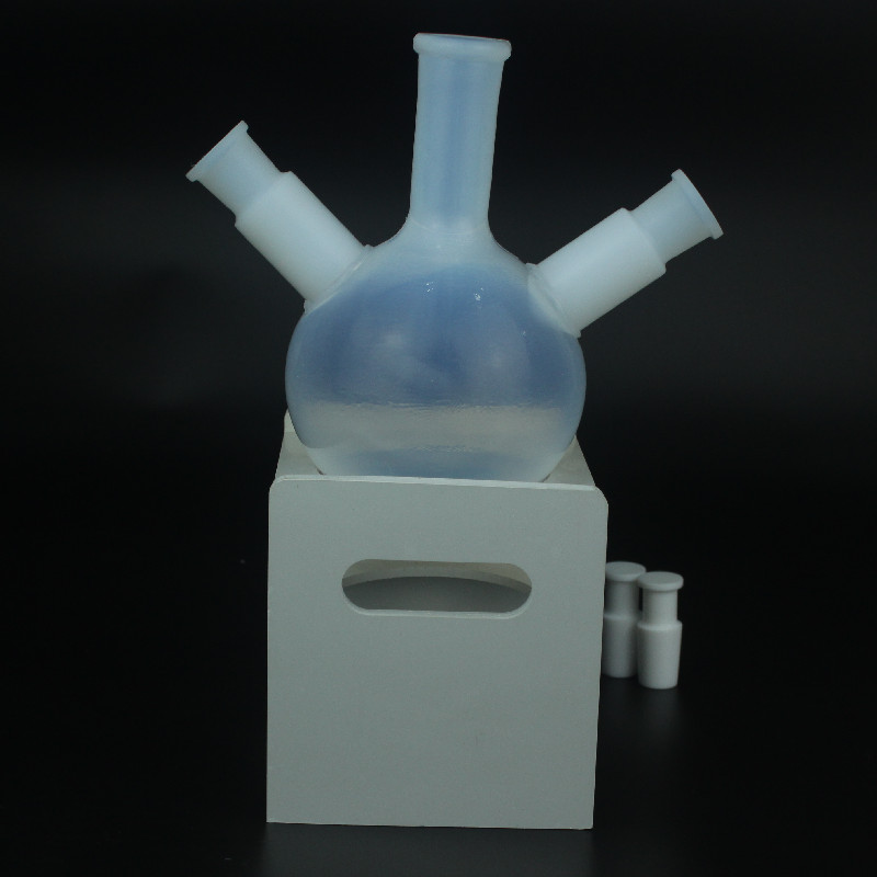 PFA塑料烧瓶3颈500ml特氟龙烧瓶定制耐酸碱24口19口耐高温