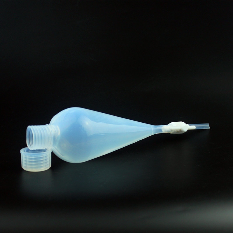 PFA塑料分液漏斗250ml耐强酸碱GL45螺纹口可配套PFA烧瓶做蒸馏反应装置