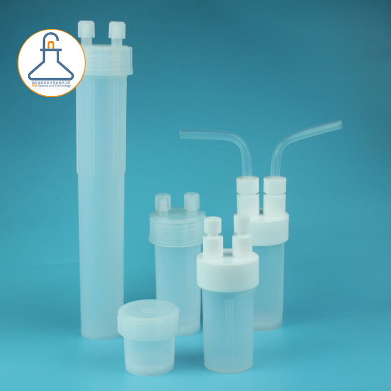 耐腐蚀塑料PFA冲击瓶耐压洗气瓶可定制耐酸碱