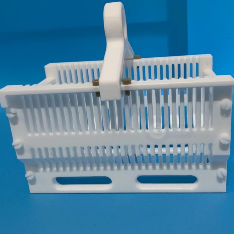 特氟龙清洗花篮清洗架定制四氟模具ITO/FTO显影去胶 刻蚀花篮