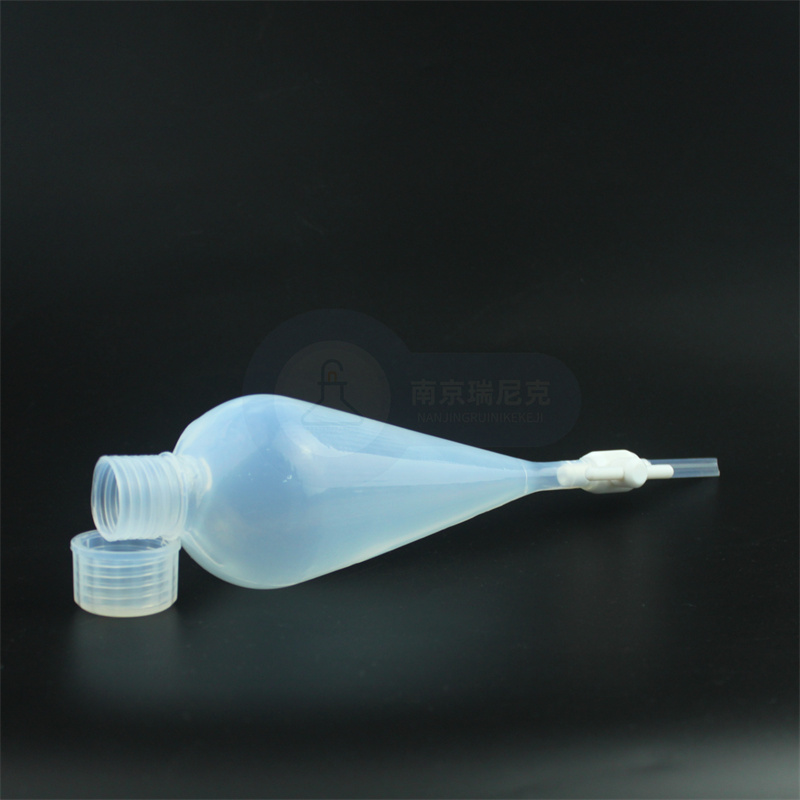 PFA塑料分液漏斗250ml耐强酸碱GL45螺纹口可配套PFA烧瓶做蒸馏反应装置